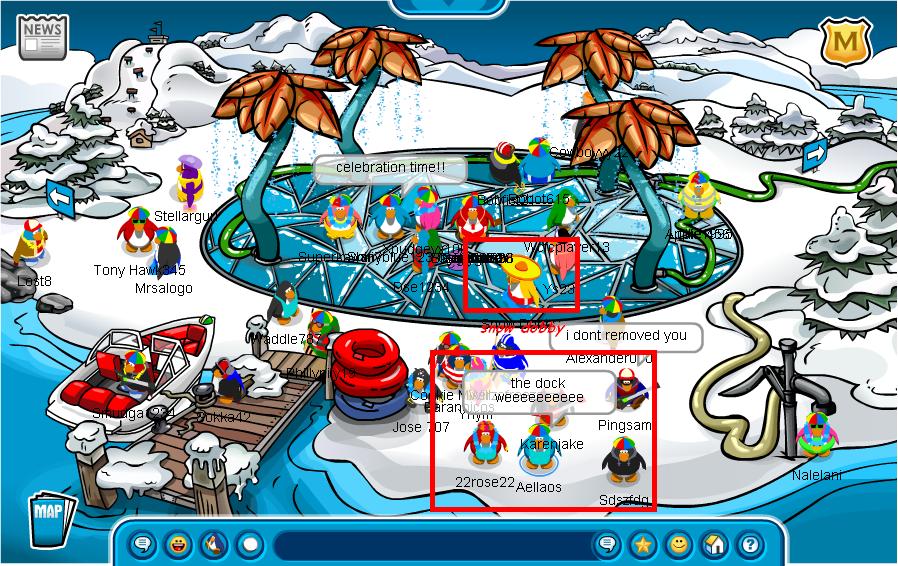 Resultado de imagen para water party 2007 club penguin