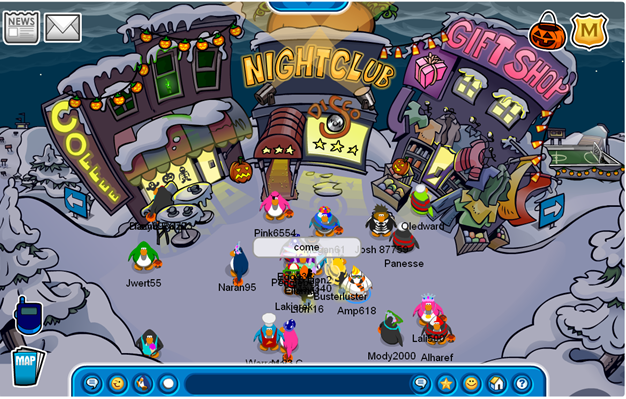 Resultado de imagen para halloween party 2008 club penguin